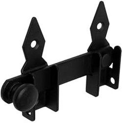 DMX - Gartentorfalle - Türriegel - Torverriegelung - Gartentorriegel - Bolzenriegel - Schubriegel - Torriegel - Schlossriegel Riegelschloss - Schieberiegel Schwarz - Gartentor Gartentür