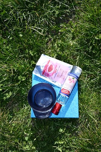 HAYALI Rosenansiktsmask set med rosenvatten, borste och skål, 100 % naturlig, 100 g