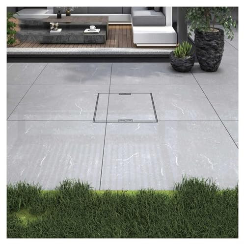 Couvercle et cadre de regard invisibles,Dessus D'herbe Couvercle Puits Encastré，Couvercles Fosse Septique Décoratifs Verts Encastrés,Cache-pots Plantation for Jardin(A,30*30cm/11.8*11.8in)