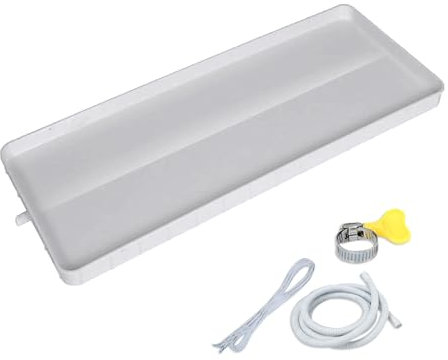Bac de Récupération de Condensation pour Climatiseur, Kit Universel de Drainage pour Systèmes de Climatisation Split Intérieurs/extérieurs à Pompe à Chaleur(900cm/29.5ft drain hose)