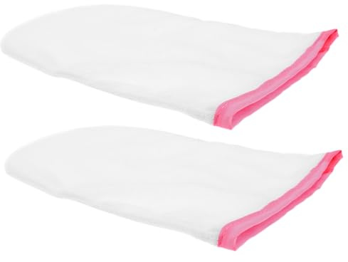 Beaupretty Guantes de Parafina de Tela de Felpa Roja para Manicura Mejoran Absorción de Hidratante y Aceleran Circulación, Ideales para Uso en Casa y Decoración de Uñas