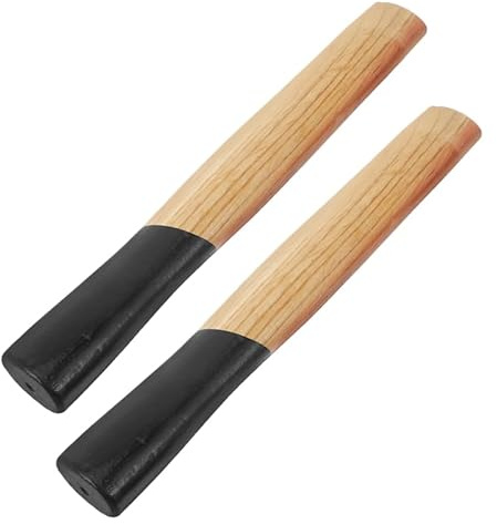 Luxshiny Manche De Marteau En Bois Lot De 2 Poignées De Rechange Pour Marteau Accessoire De Remplacement Pour Menuiserie Et Travaux Du Bois Installation Simple Compatible Avec