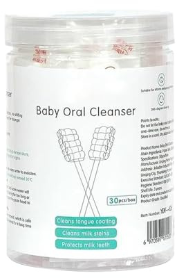 30 Count Baby Cleaner - Hygienic Gauze Soft Toothbrush Swabs | Gum Cleaning Toothbrush | Gauze Cotton Swabs | Care for 0-3 Years Old, Gentle on Gums
