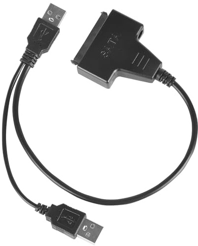 BESPORTBLE USB 2.0 to Serial ATA 7+15 Pin Hard Drive Adapter Cable for 2.5-Inch External HDD Laptop Data Transfer Compatible with USB Easy Drive
