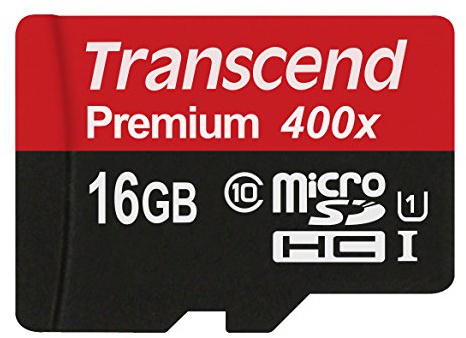 Transcend 16GB microSDXC/SDHC Class 10 UHS-I (Premium) Memory Card