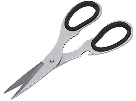 Equinox Tijeras de Cocina, Acero Inoxidable, Gris, 7.5x21.5x0.8 cm