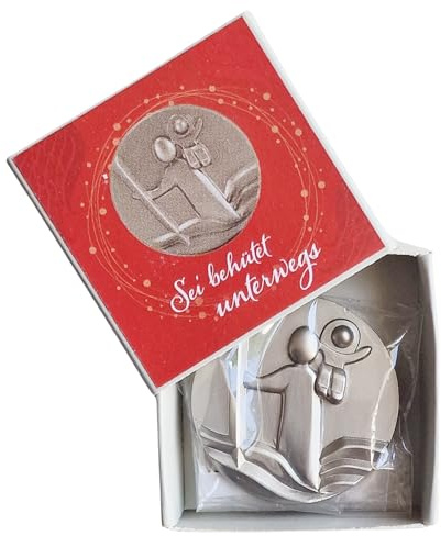 ars liturgica Christophorus Medaille Silber Farben - Sei behütet unterwegs - Schutzheiliger als Auto-Plakette in Einer hübschen Geschenkschachtel.