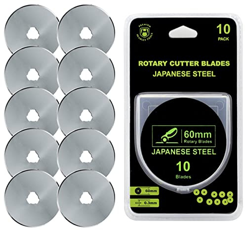 Headley Tools Cuchillas de corte rotativas de 60 mm (paquete de 10)