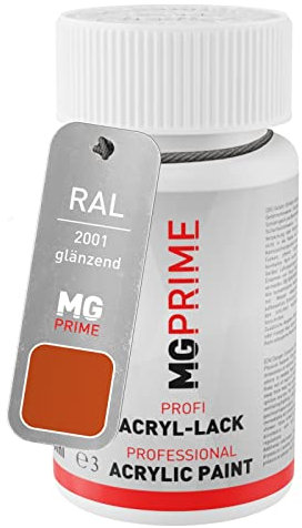 MG PRIME RAL 2001 Arancio rossastro/Red orange lucido Stilo di ritocco da 50 ml ad asciugatura rapida