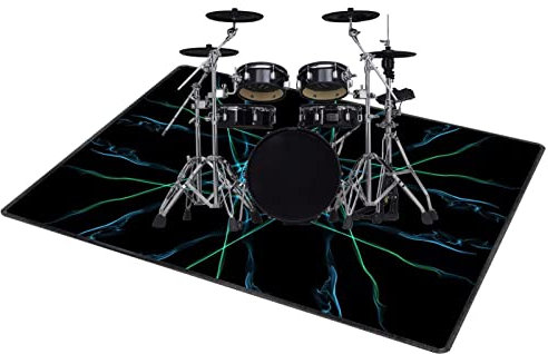 QQDD Drum-Teppich Schlagzeugteppich Schallschutz Teppich rutschfeste Teppiche Trommel Schalldicht Drum Matte Schallschutzmatte (80CM - 200CM)