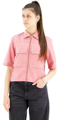 G-Star Femme Chemise 2 Pocket Cropped, Multicolore (pink ink/milk D22914-D123-D852), M