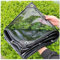 ZHJSHOU Heavy Duty Clear Tarpaulin,Transparent Waterproof Tarpaulin Clear Tarp Cover, 0.35mm Thick Black Outdoor Tarpaulin with Metal Grommets for Greenhouse Patio Garden Pavilion，2x3.6m