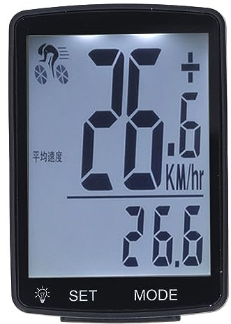 Speedometer 2.8in LCD Backlight Display Waterproof Computer Wireless Cycle Computer Cycling Odometer with 2 Different Brackets Accessory for Cycling Enthusiast