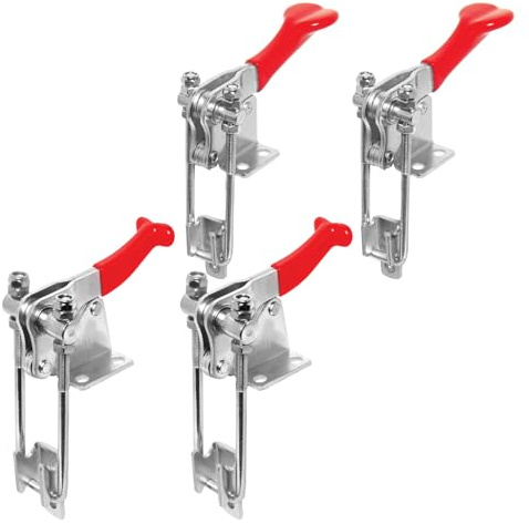 POWERTEC 20344 Knebelklemmen mit verstellbarem U-Bolzenriegel und rutschfestem Handgriff (334 & 40344), für Holzbearbeitungsvorrichtungen und Vorrichtungen, Smoker, Reifenträger, Werkzeugkasten, 4
