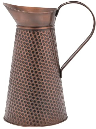Widdop Country Living - Regadera de metal estilo jarra, color marrón, elegante decoración de jardín, plantas de interior y exterior