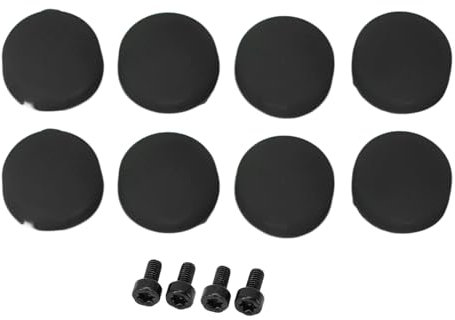 Pulsanti videocitofonici reattivi in ​​silicone di ricambio per pulsanti campanello da 8 pezzi con 4 viti per campanello Pro (Nero)