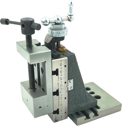 MachEl Mini Vertical Milling Slide with 2/ 50 mm Mini Steel Vice & Base Mounting Plate - Direct Mounting on 7 x 14 Mini Lathe Machine
