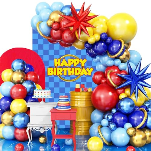 Geburtstags hedgehog Luftballons Bogen Girlanden Set Hedgehog Latexballons Folienballons Party Dekorationen Party Zubehör