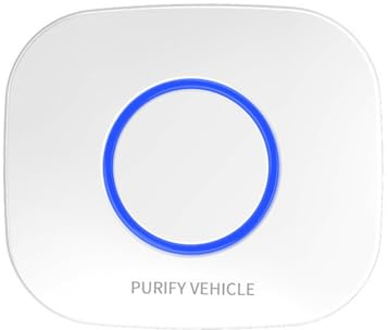 Purificador de aire inteligente para coche con barra de oxígeno de iones negativos para uso en el escritorio del coche, ionizador de aire desodorizante (blanco)