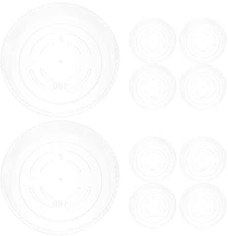 Yardenfun 20 Piezas Bandejas para Plantas Transparentes Redondas de Plástico, Platillos para Macetas 16 Cm, Bandejas de Goteo para Plantas en Macetas, Accesorio para Jardinería y Cuidado