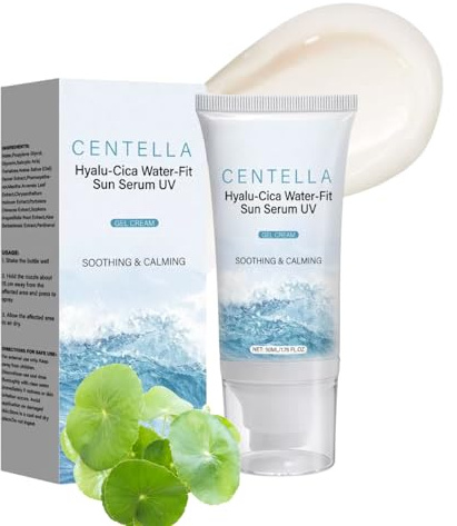Centella Sunscreen SPF 50+ PA++++ – Lightweight Face Sunscreen Gel Cream with Centella Asiatica, No White Cast & Non-Greasy, Hydrating UV Protection for Sensitive Skin, Korean Skincare 50ml