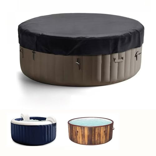 Rund Poolabdeckung,Whirlpool Abdeckung Wasserdicht 210d Oxford Plane für Whirlpool Faltbare Badewannenbezug Winterabdeckplane Poolabdeckung Hundepool Abdeckung(160 * 30cm)