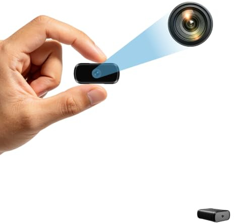 Mini Hidden Camera,small spy 1080P HD Security Surveillance indoor Camera | Portable Nanny camera,Motion Detection,Night Vision,Loop Record,charge while record,for Office Store baby pet,No WiFi No APP