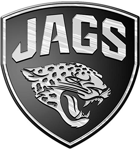 FANMATS 60271 NFL - Jacksonville Jaguars Molded Chrome Emblem | Chrome | 3.25” x 3.25 | Jaguar Head Primary Logo
