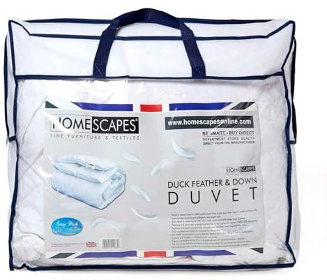 Homescapes Hollow Fibre Anatre Piumino, 260 x 220 Caldo e Morbido! 420gr/m², Bianco