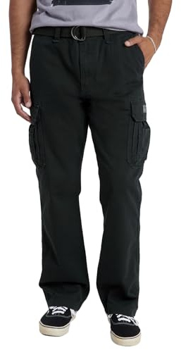 UNIONBAY mens Survivor Iv Relaxed Fit Cargo - Reg and Big Tall Sizes Casual Pants, Black, 38W x 32L US