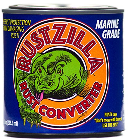RUSTZILLA RZMG-004271 Marine Grade Rust Converter and Remover, Professional Strength for All Metals Including Stainless Steel, Steel, Cast-Iron, 8 oz.