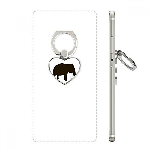 DIYthinker Black Elephant Cute Animal Portrayal Heart Cell Phone Ring Stand Holder Bracket Universal Support Gift