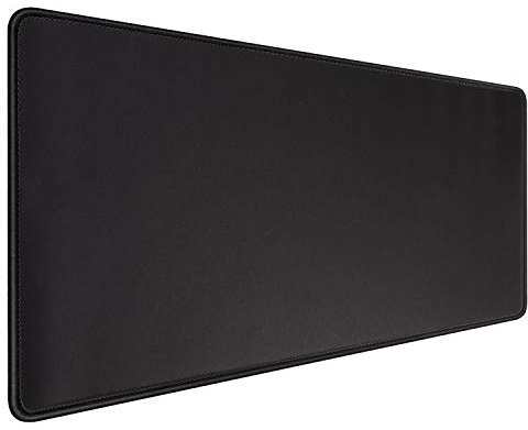 HIHUHEN Tapis de Souris Gaming, (800 x 300 mm) Grand Souris Tapis avec Base en Caoutchouc Anti-Glissant pour Maison/Bureau/Gamer (80x30 Black)