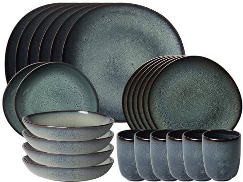 Villeroy & Boch Lave Gris 24 TLG. Tafelservice Komplettset grau