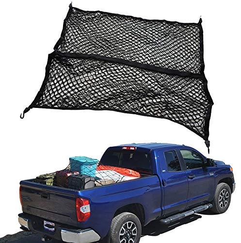 Cargo Net LKW Ladefläche Cargo Net Schwerlast-Netze für Pickup-Trucks mit Schnallen,kurzes LKW-Bett, StrapazierfäHig, für Pickup-Trucks mit Cam-Schnallen für Pickup Truck SUV Anhänger-Boot RV,Black