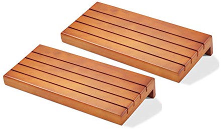 Supremery 2X Hochwertiger Kartenhalter aus Kiefernholz - Spielkartenhalter mit Filzstreifen - Unterstützung beim Spielabend für Senioren und Kinder - 2er Set