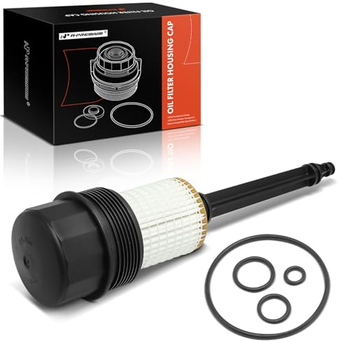 A-Premium Oil Filter Housing Cap Assembly Compatible with Mercedes-Benz C240, C280, C32 AMG, C320, E320, E430, E500, CL500, CLK500, CLS500, G500, ML430, S500, SLK32 AMG, Replace 1121800710