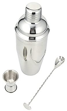 Shaker Cocktail Shaker cocktail Set Shaker en acier inoxydable Shaker avec cuillère et Jigger Martini Shaker & Bar Shaker parfait pour les débutants Ensembles d'accessoires de Bar