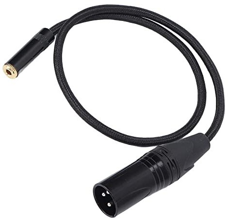 3,5 MM Buchse auf XLR Stecker, Stereo und Mono, Reduziert Signalstörungen, Hochwertige Leistung, 19,7 Zoll, Geeignet für CDs, Lautsprecher