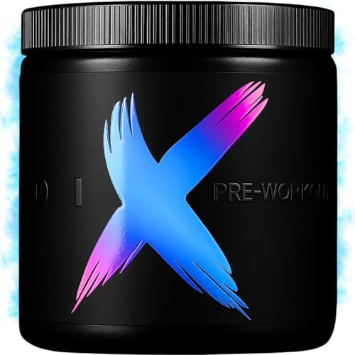 DIX Pre Workout Secret Candy 400 g L-Citrullin Beta-Alanin L-Tyrosin | Pulver med elektrolyter, äppelsyra och rhodiola rosea, innehåller koffein, 0,4 g socker per portion, god smak
