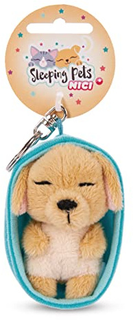 NICI Porte - clés Chien Sleeping Pets caramecaramel 8cm