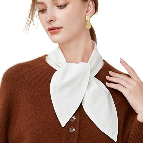 NiceYnn Detachable Vintage Elegant Stand Bowknot Shirt Collar Sweet Bow Tie Chiffon Fake Half Shirt Blouse Collar for Women Girl Office Work Dickey Tops