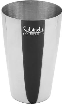 Salvinelli BOSTON Shaker Cocktail Acciaio Inox 18/10, Half Tin Shaker Barman 50 cl, Finitura Lucida.