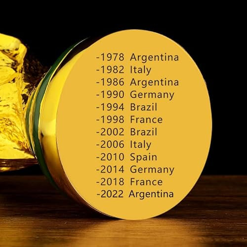 Yiwoop Ripple Large Gold Trophy Cup &Medal for Sports Tournaments, Award Competitions,Competitions,Soccer Football League Match Trophy