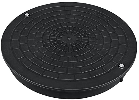 Kanaldeckel für Glattrohr Ø DN400 Schachtabdeckung Schachtdeckel Kontrollschacht Schwarz
