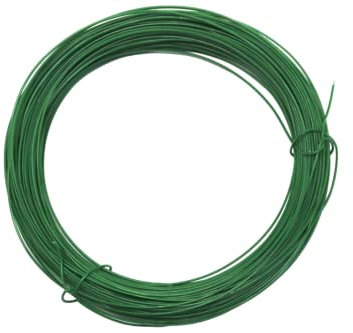 fiXte Bobina de alambre de jardín recubierta de plástico cortado a la longitud de plantas arbustos suave cuerda de 1 mm, 2 mm, 3 mm de grosor (1 mm x 30 m)