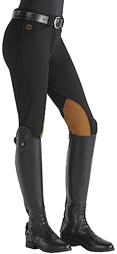 Dover Saddlery Ladies' Wellesley Classic Legacy Knee-Patch Breech - Black - 28