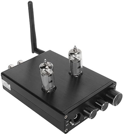 Amplificatore Valvolare Audio, Amplificatore Valvolare Bluetooth 5.1 Altoparlante Passivo a 2 Canali con Ingresso AUX Doppio, Manopola di Regolazione (Spina UE Tubo