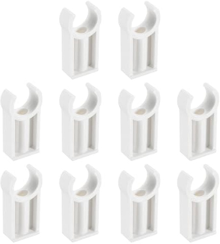 uxcell PVC Pipe Clamps Clips, 20pcs for 20mm(3/4) OD Hose Hanger Support Pex Tubing U-Shaped PVC Water Pipe Clamps, White