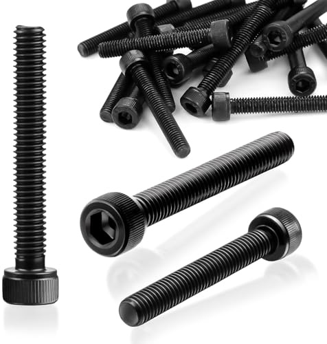 SWTYExt 40 Stk Zylinderschrauben M5x45mm Innensechskant Schrauben Schwarz | M5 Zylinderkopfschrauben, DIN 912, Inbusschrauben, Kohlenstoffstahl, Gewindeschrauben, Sechskantschrauben, für Reparieren